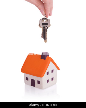 maison et clés Banque D'Images