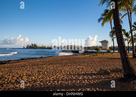 Matin à Haleiwa Ali'i Beach Park Banque D'Images