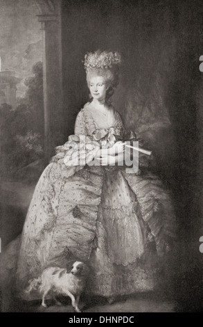 Charlotte de Mecklembourg-strelitz, 1744 - 1818. Reine consort de Grande-Bretagne et l'Irlande comme l'épouse du roi George III. Banque D'Images