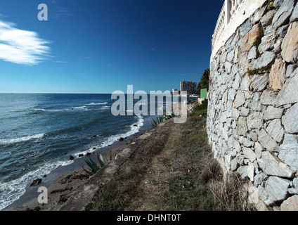 Avis de Calahonda beach près de Mijas Costa del Sol Banque D'Images