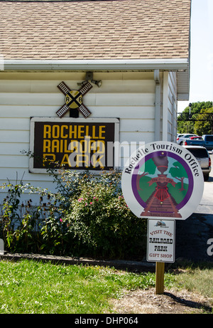 La Rochelle Railroad Park en Rochelle, Illinois, une ville le long de
