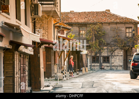 Rue de Nessebar, Bulgarie 2013 Banque D'Images