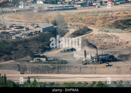 Vue aérienne sur junk yard par Soma, Turquie 2013 Banque D'Images