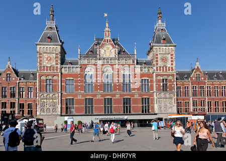 Gare Centrale d'Amsterdam, Pays-Bas Banque D'Images