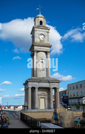 Herne Bay Seafront Clocktower, Kent Angleterre Banque D'Images