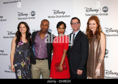 Katie Lowes, Columbus Short, Kerry Washington, Joshua Malina, Darby Stanchfield ABC/Disney International Upfronts tenue à Walt Disney Studios Burbank, Californie Lot - 20.05.12 Banque D'Images