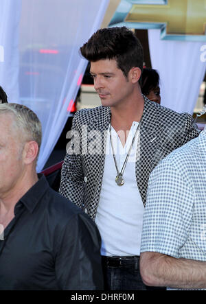 Robin Thicke 2012 Billboard Music Awards, qui s'est tenue au MGM Grand Garden Arena - Arrivées Las Vegas, Nevada - 20.05.12 Banque D'Images