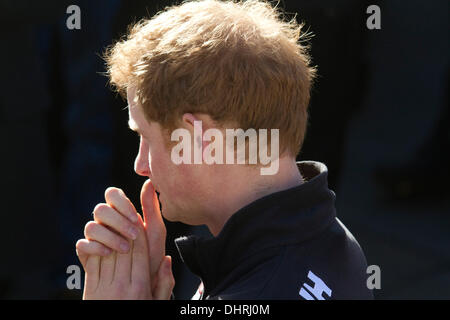 Trafalgar Square London,UK. 14 novembre 2013. Le Prince Harry a lancé le marcher les blessés avant le pôle Sud, défi, une expédition impliquant 3 équipes de militaires blessés et les femmes qui seront à travers 200 kilomètres de l'arctique au pôle Sud Crédit : amer ghazzal/Alamy Live News Banque D'Images