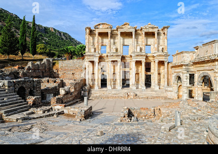 La bibliothèque de Celsus à Éphèse en Turquie Banque D'Images