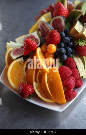 Plateau de fruits tropicaux Banque D'Images