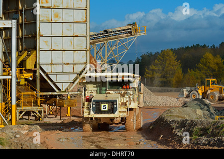 Terex TR35 Dump Truck. Beck Shap Shap, Carrière, Cumbria, Angleterre, Royaume-Uni, Europe. Banque D'Images