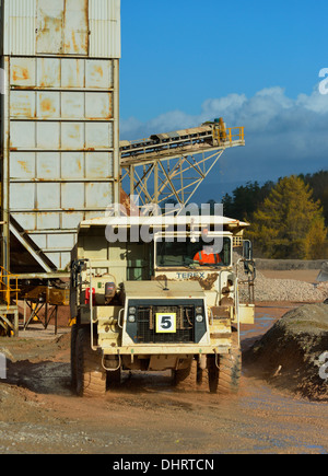 Terex TR35 Dump Truck. Beck Shap Shap, Carrière, Cumbria, Angleterre, Royaume-Uni, Europe. Banque D'Images