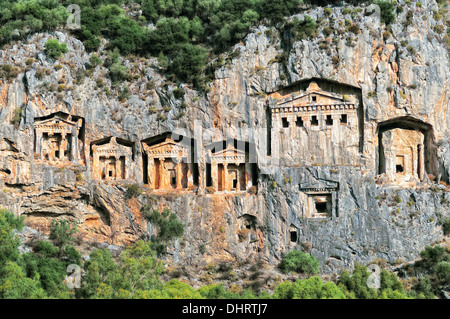 Des tombes lyciennes Turquie Dalyan soft Banque D'Images