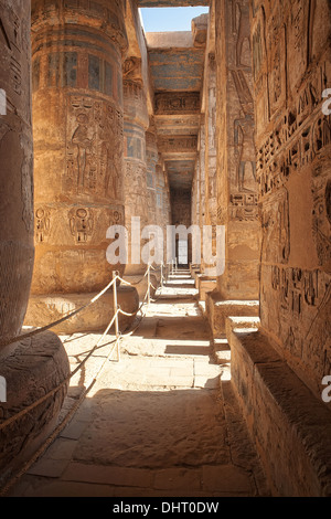 Médinet Habou temple de Louxor, Egypte Banque D'Images