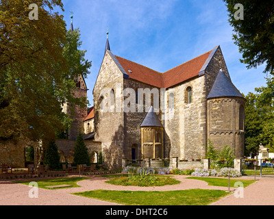 Saint Georges et basilique Saint-pancrace, Hecklingen, Saxe-Anhalt, Allemagne Banque D'Images