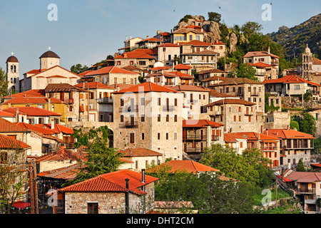 Dimitsana est un village de montagne en Arcadie, Péloponnèse, Grèce. Banque D'Images