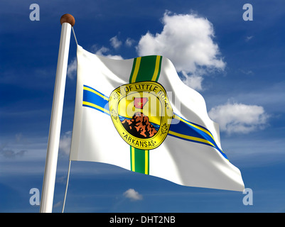 Drapeau de la ville de Little Rock (isolé avec clipping path) Banque D'Images