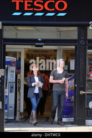 Hayley Atwell et Paul Wilson dehors et environ à Dublin Dublin, Irlande - 24.05.12 Banque D'Images