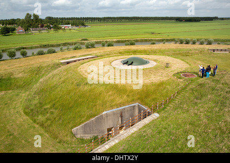 Pays-Bas, Spijcurboor, fort bij Spijcurboor, Beemster POLDER. Ligne de défense d'Amsterdam. Waterlinies Hollandse. Lignes de défense des eaux néerlandaises. Banque D'Images