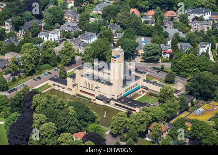 Pays-bas, Hilversum, hôtel de ville, conçu par Dudok. Aerial Banque D'Images
