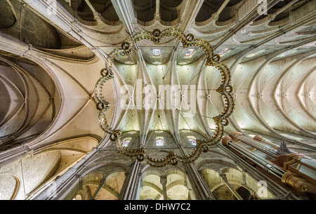 Plafond de cathédrale de Reims remi san Banque D'Images