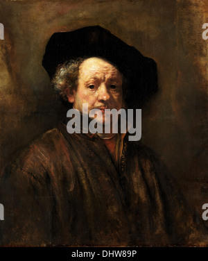 - Autoportrait de Rembrandt van Rijn, 1660 Banque D'Images