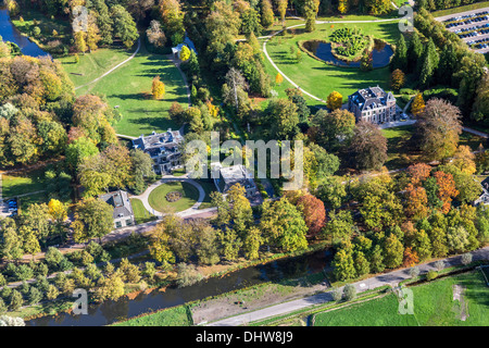 Pays-bas, 's-Graveland, domaine rural Schaep En Burgh. Domaine Rural Boekestein. 76218, siège de l'automne. Aerial Banque D'Images
