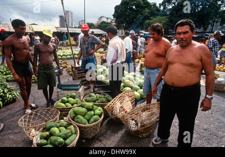 Fruits, mercado ver o peso, Belem, l'état de para, Amazonie, Brésil, Amérique du Sud Banque D'Images