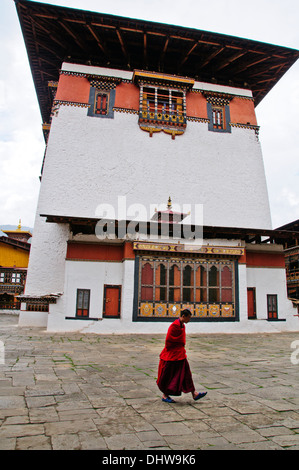 Rinpung Dzong (forteresse) de 5 étages servi une défense efficace contre les tentatives d'invasion par les Tibétains,Paro Valley Banque D'Images