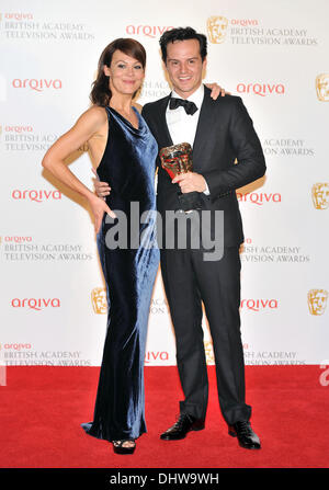 Helen McCroy et Andrew Scott Le 2012 Arqiva British Academy Television Awards s'est tenue au Royal Festival Hall - Gagnants de sélection. Londres, Angleterre - 27.05.12 Banque D'Images