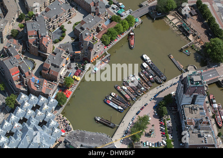 Pays-bas, Rotterdam, vue sur le centre-ville. Aerial Banque D'Images