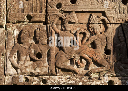 La danse Apsaras, Angkor Thom, Siem Reap, Banque D'Images