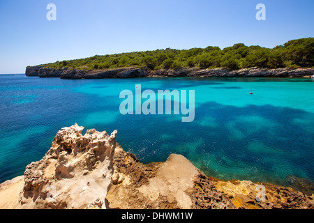 Menorca Cala en Turqueta Ciutadella Méditerranée turquoise à Iles Baléares Banque D'Images