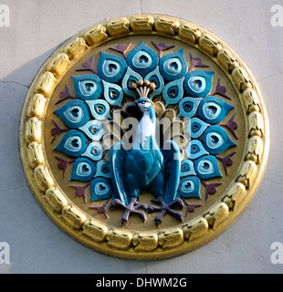 Londres, Angleterre, Royaume-Uni. India House, haut-commissariat indien dans l'Aldwich. Détail de façade Banque D'Images