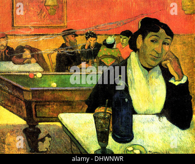 Café de Nuit à Arles (Madame Ginoux) - de Paul Gauguin, 1888 Banque D'Images