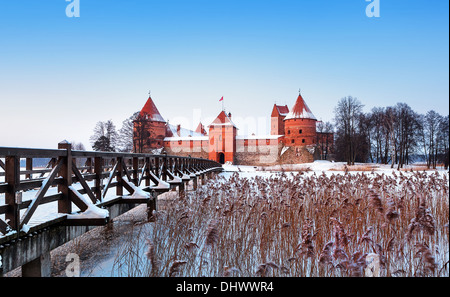 Trakai. Trakai est une ville historique et lake resort en Lituanie. Il se trouve à 28 km à l'ouest de Vilnius, la capitale de la Lituanie. Banque D'Images