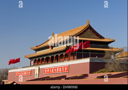 Porte de Tienanmen, Beijing, Chine Banque D'Images