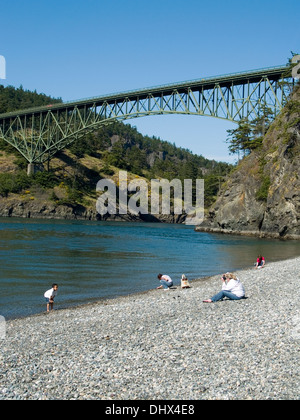 Col Deception Bridge,l'État de Washington Banque D'Images