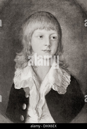 Le Prince Adolphus, 1er duc de Cambridge, 1774 -1850, comme un enfant. Banque D'Images