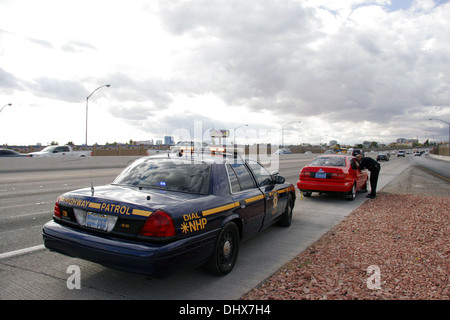 Nevada State Trooper Highway Patrol Officer, Las Vegas, Nevada, USA Banque D'Images