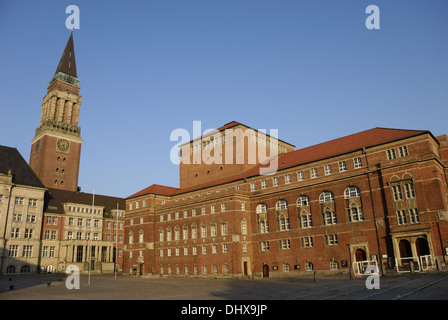 La place de l'Hôtel de ville de Kiel Banque D'Images