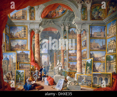 La Rome moderne - par Giovanni Paolo Panini, 1757 Banque D'Images