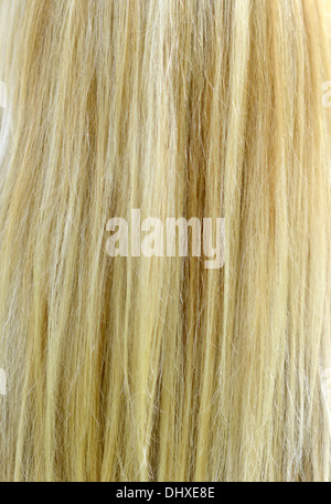 La texture des cheveux blonds close up Banque D'Images