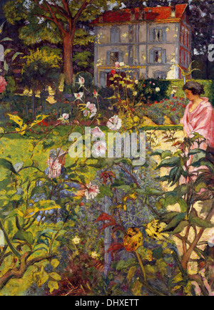 Jardin à Vaucresson - par Édouard Vuillard, 1920 Banque D'Images