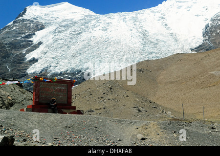 Avant de Karola Tibet Glacier Banque D'Images