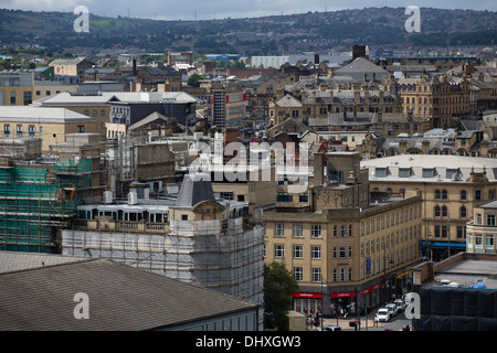 Site du projet de Westfield Shopping Mall, Bradford, West Yorkshire. Le site a été effacé par la fin de 2006. Banque D'Images