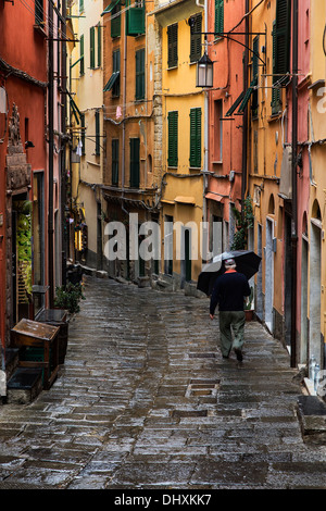 Charmant village bâtiments et Alley, Porto Venere, ligurie, italie Banque D'Images