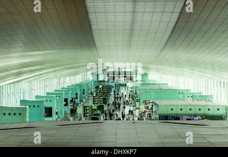 L'encombrement du terminal à l'aéroport de Barcelone, Espagne Banque D'Images