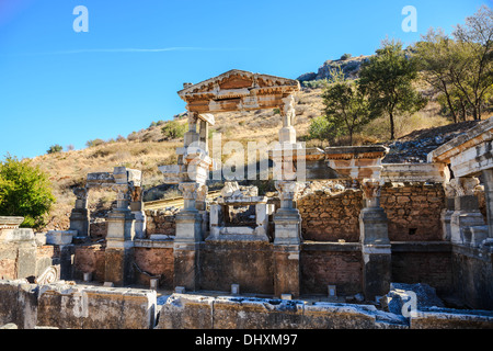 Fontaine de l'empereur Trajan à Éphèse, Turquie Banque D'Images