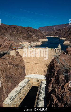 Le célèbre barrage Hoover, près de Las Vegas, Nevada, USA Banque D'Images